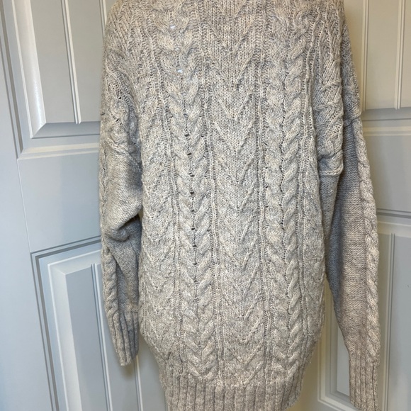 Arizona Women’s Cream Oversized Cable‎ Knit Cardigan Cottagecore Grandpacore XS - Picture 4 of 14